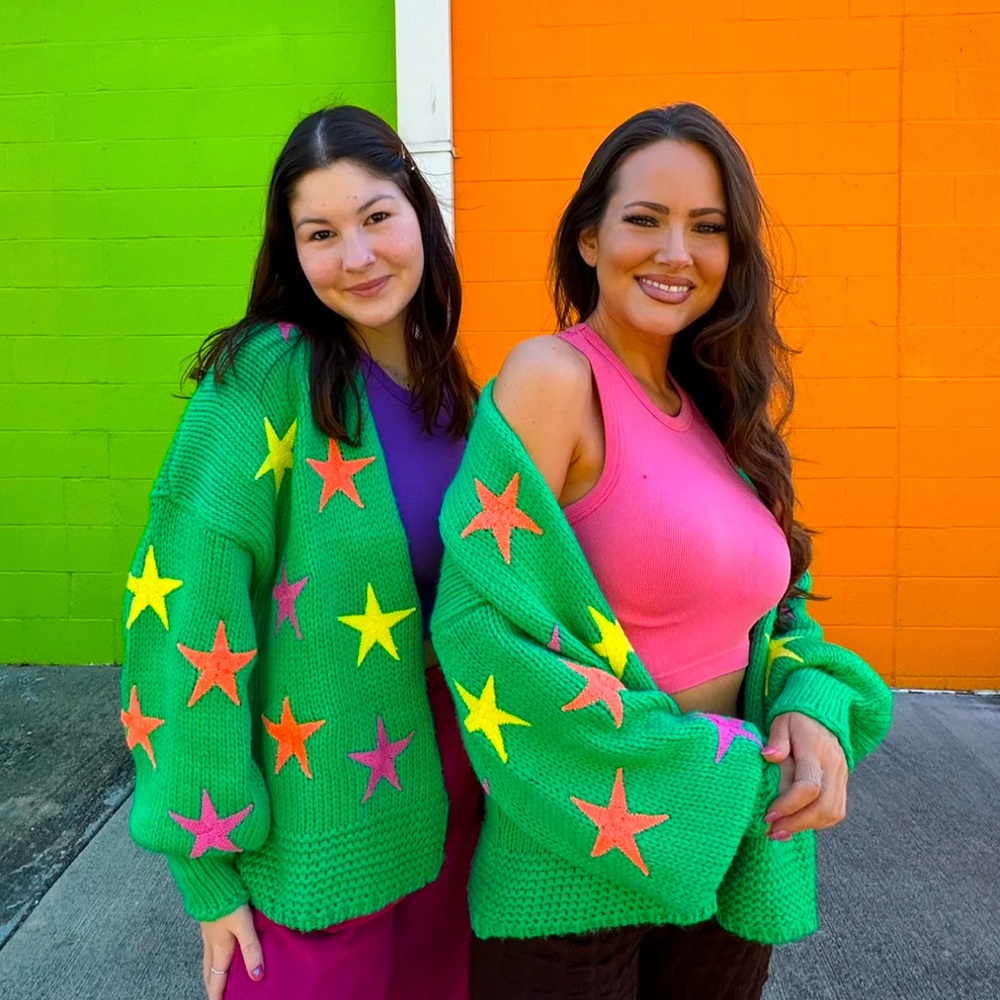 Green Star Cardigan